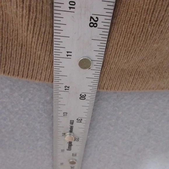 Quince Sweater 3X Camel Color Mongolian Cashmere V-Neck Quiet Luxury Soft - Picture 7 of 9